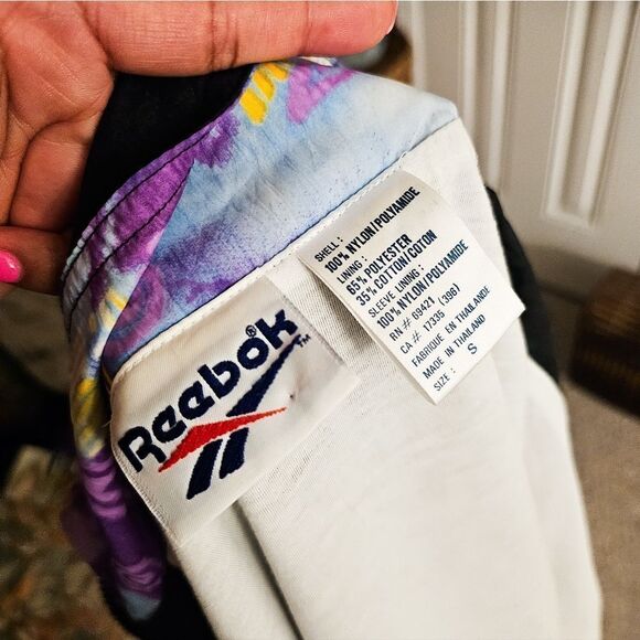 Reebok Vintage Retro Zip UP Windbreaker  Sz S Southwest Design Jacket - Picture 14 of 15